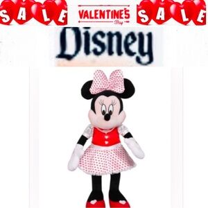 DISNEY MINNIE MOUSE Valentine's Plush - Porch Greeter  size 26” new